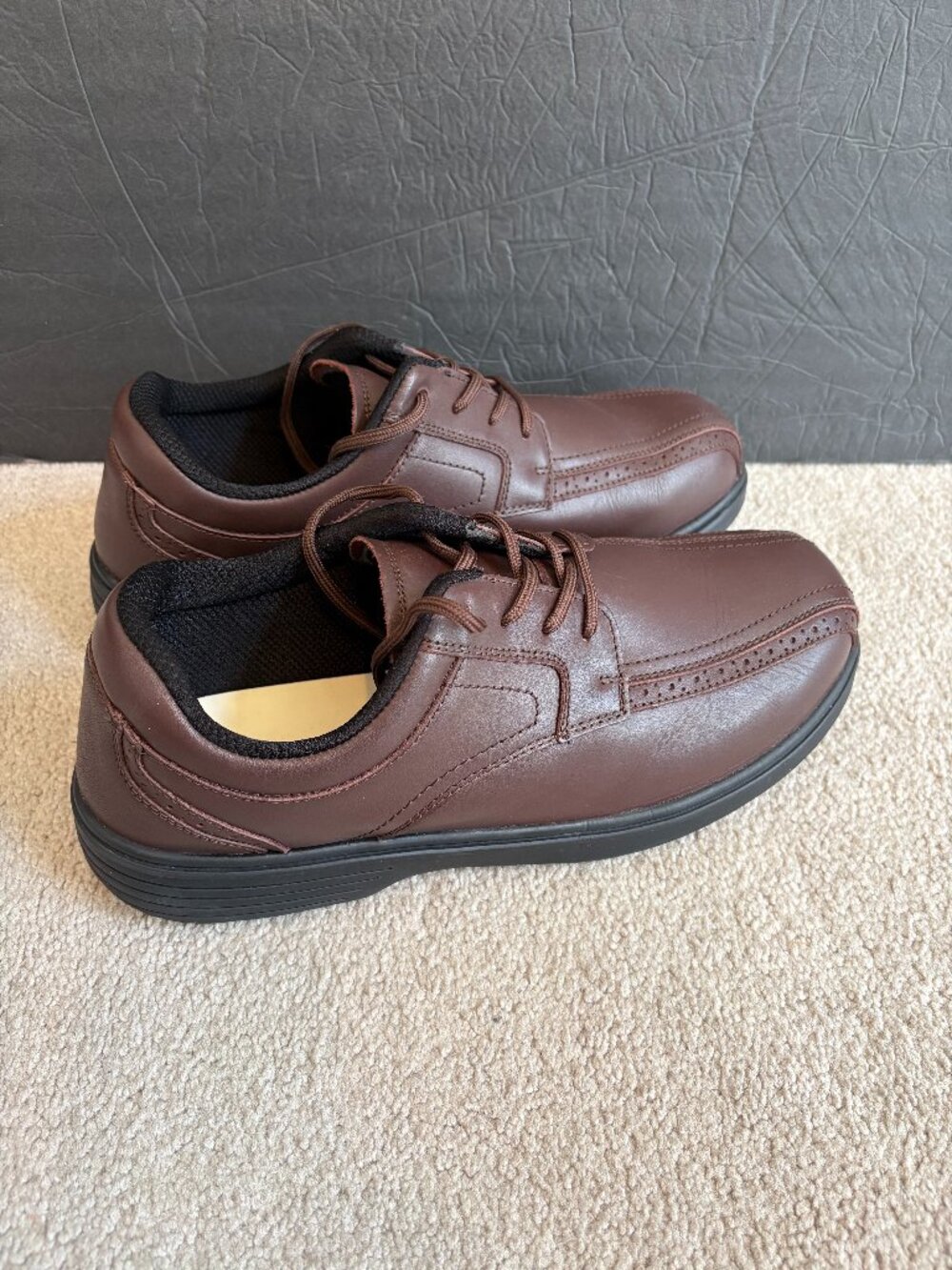 Orthofeet 467 Orthopedic Comfort Oxford Shoes Men's Size 12 2E Brown Leather